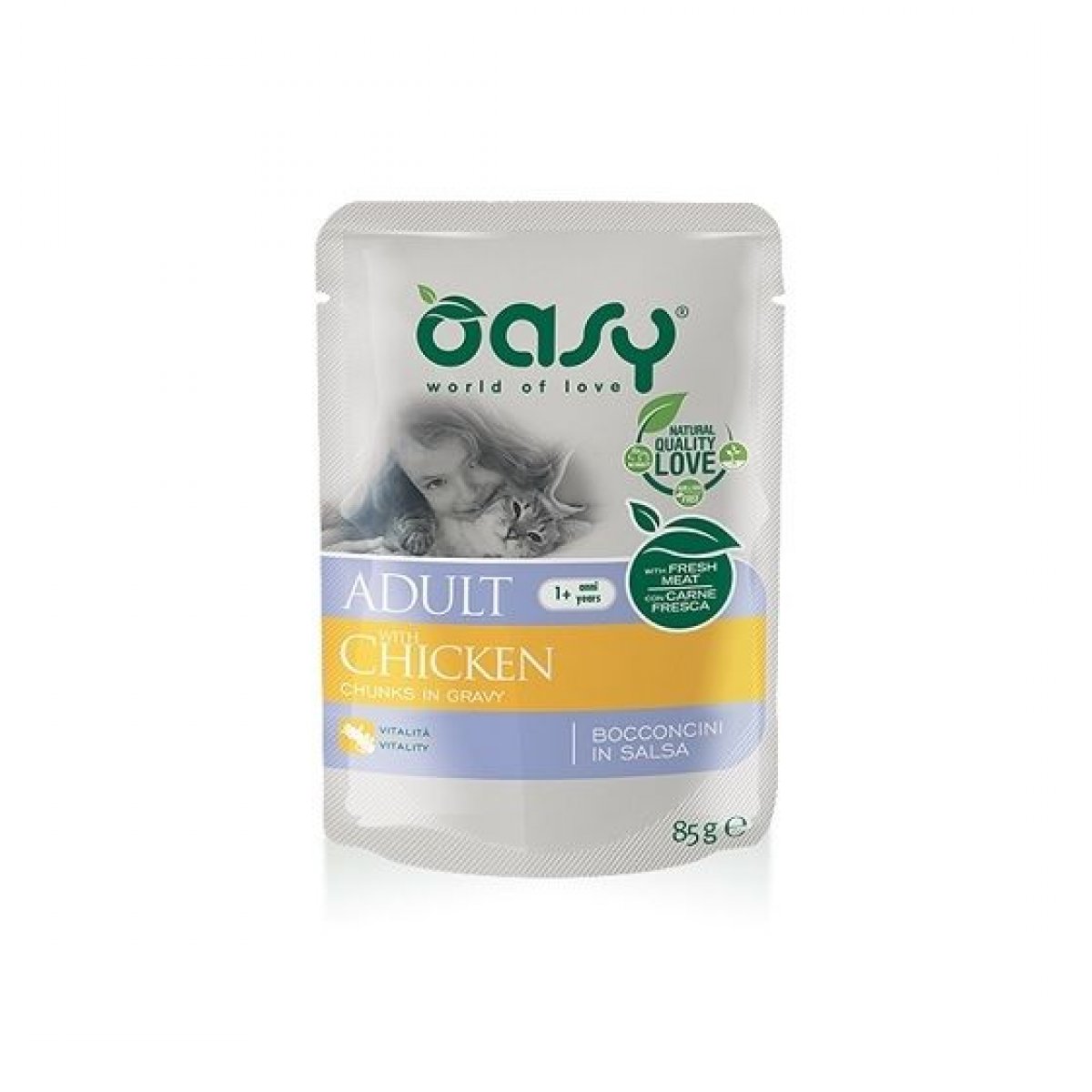 OASY GATTO WET BOCCONCINI POLLO 85GR