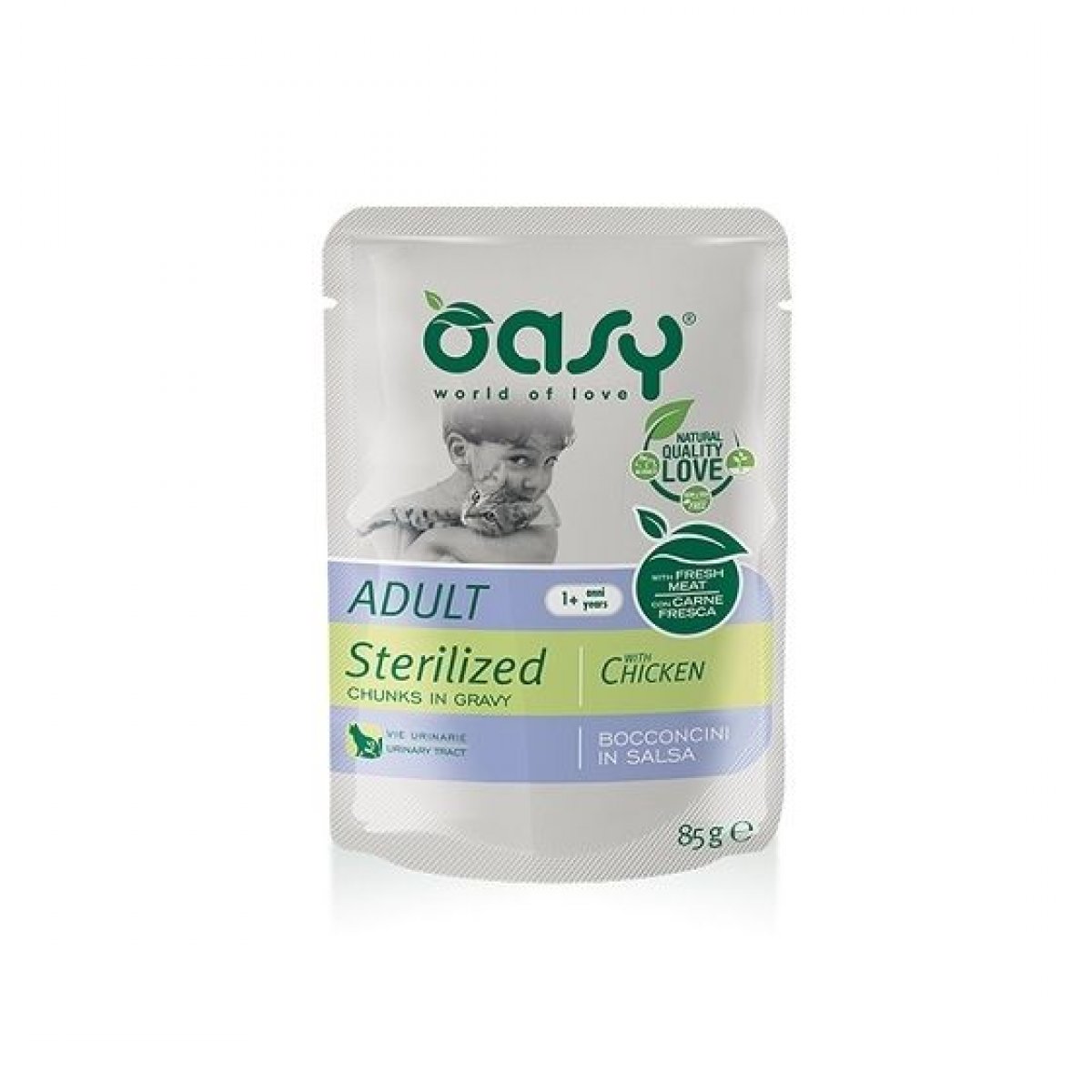 OASY GATTO WET BOCCONCINI STERILIZED POLLO 85GR