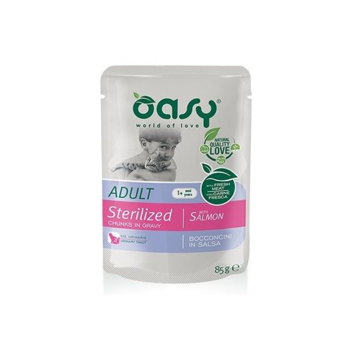 OASY GATTO WET BOCCONCINI STERILIZED SALMONE 85GR