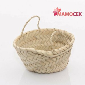 BORSA borsina Coffa donna paglia cm15 h7 grezza bomboniera XXXS