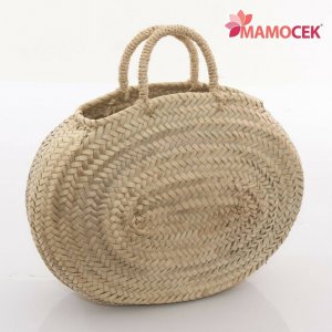 BORSA Coffa donna paglia ovale cm31h25 palma vimini mare spiaggia