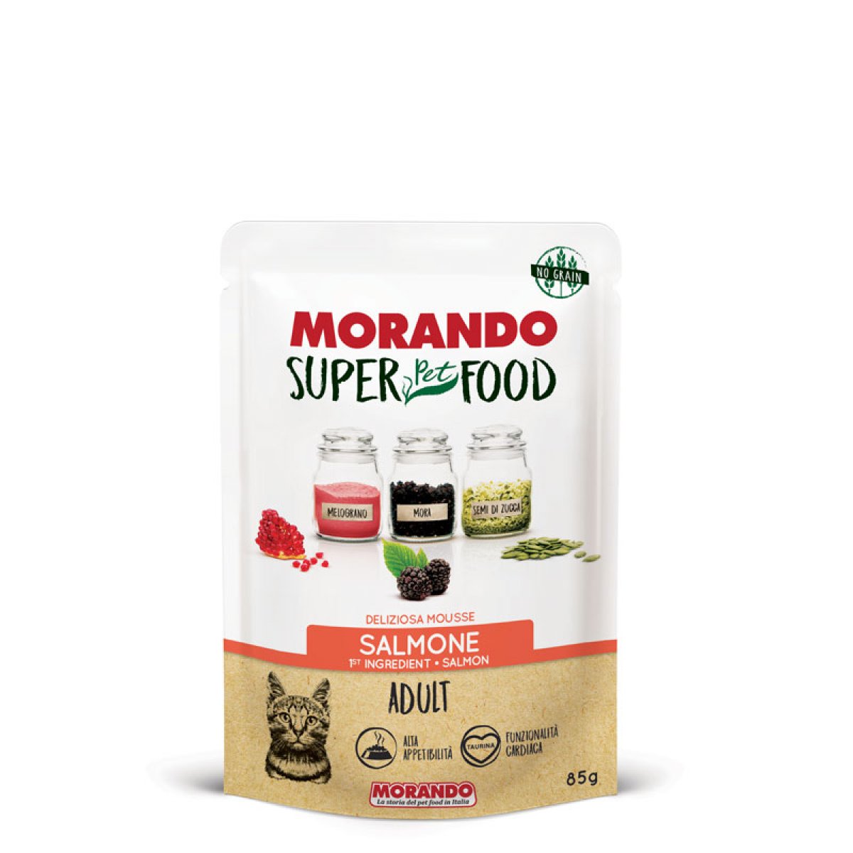 Morando SuperPetFood GATTI mousse con SALMONE 85 gr