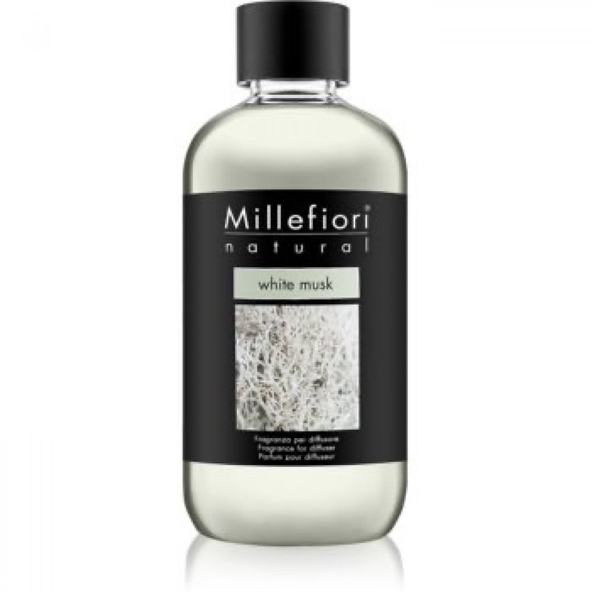 Ricarica per diffusore a bastoncini Millefiori Milano White Musk - area olfattiva talcata - 250 ml
