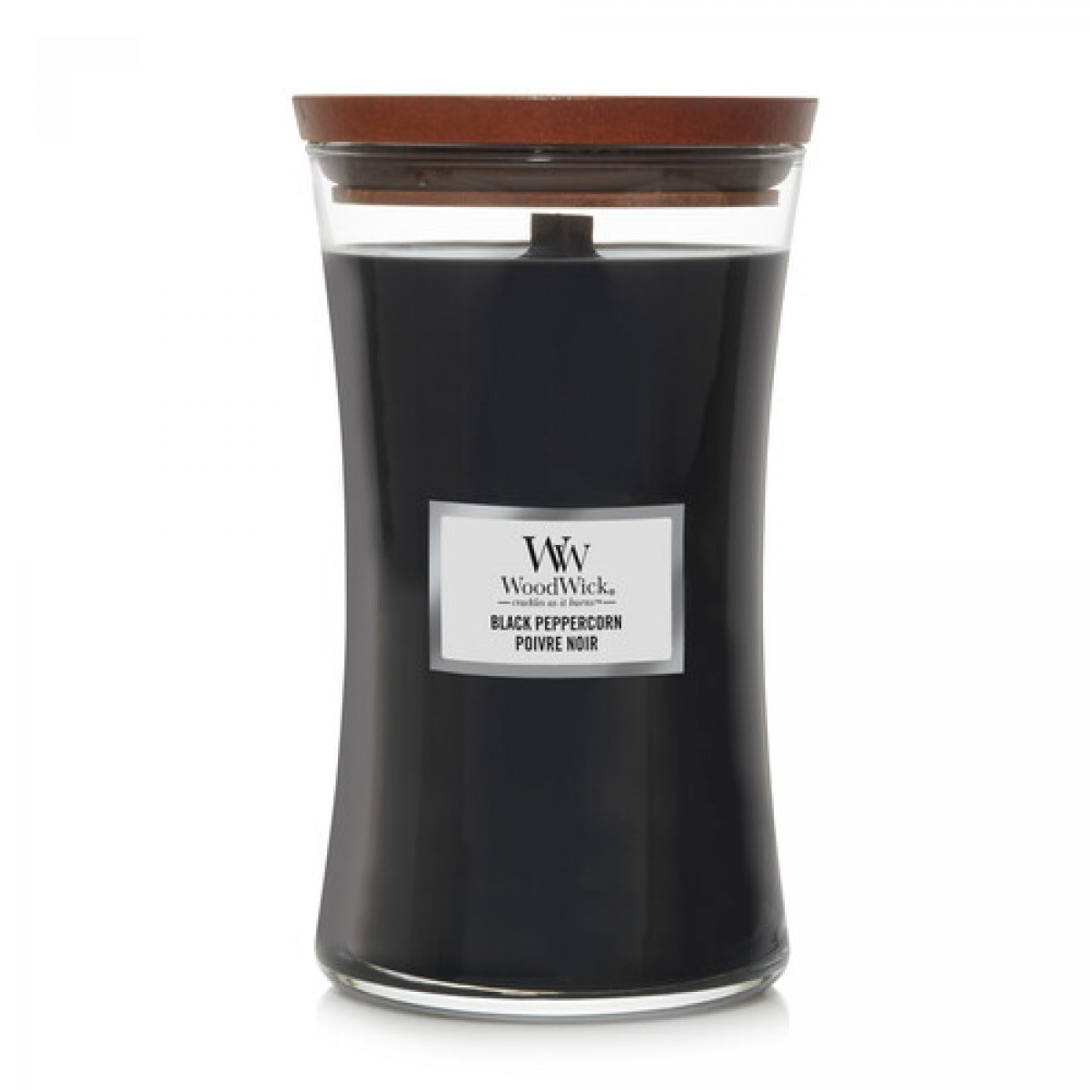 Candela a clessidra grande Black Pepper Corn Woodwick - 1134 g