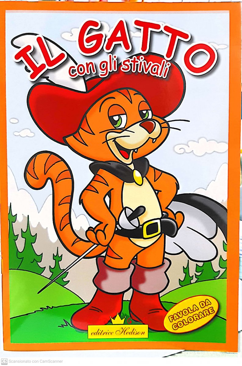 Il Gatto con gli Stivali favole da colorare (Italiano) Copertina flessibile