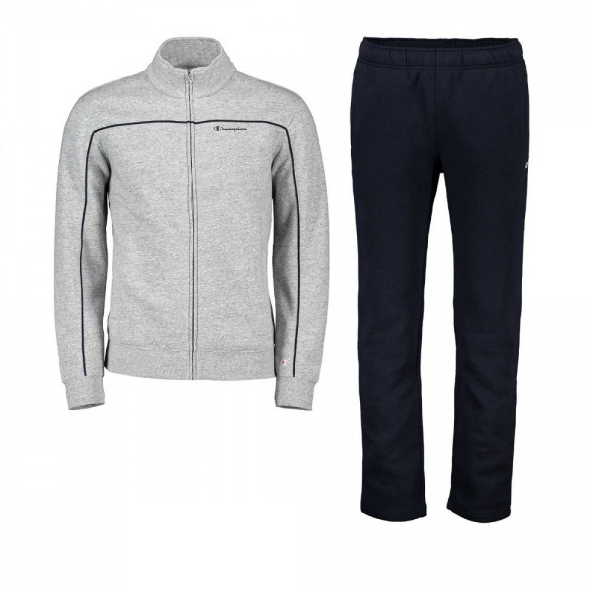 Champion tuta da ginnastica felpata art. 216689 em021 grigio/blu