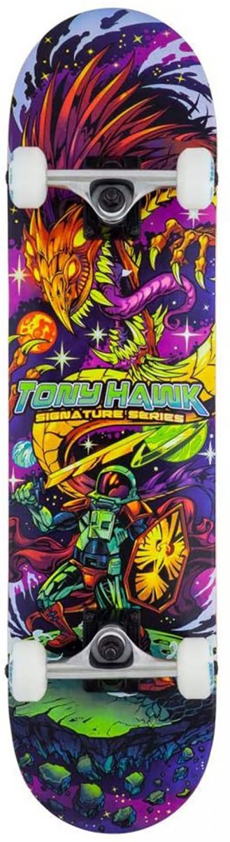 Tony Hawk 360 Hawk cosmic skateboard completo professionale 7.75