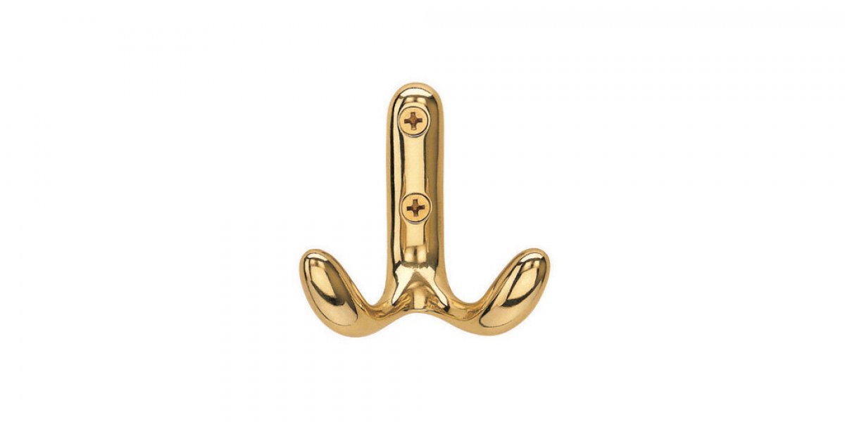 GANCIO APPENDIABITI A PARETE IN OTTONE FINITURA ORO LUCIDO VALLI&COLOMBO