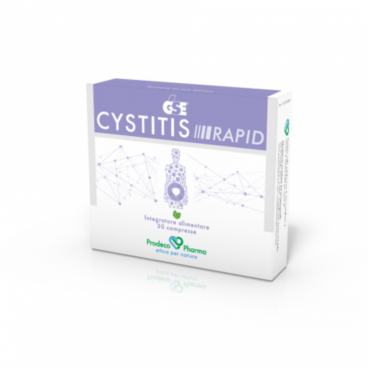 GSE Cystitis Rapid - Prodeco Pharma GSE Cystitis Rapid è un integratore alimentare a base di Estratto di semi di Pompelmo, Uva ursina, Erica, Pilosella, utile a mantenere l'equilibrio microbico e a favorire la fisiologica funzionalità del sistema urinario. Confezione: 30 compresse.