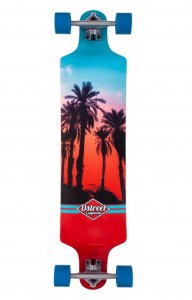 D-Street Longboard Completo professionale Drop Down Hawaiian 40' Multicolor