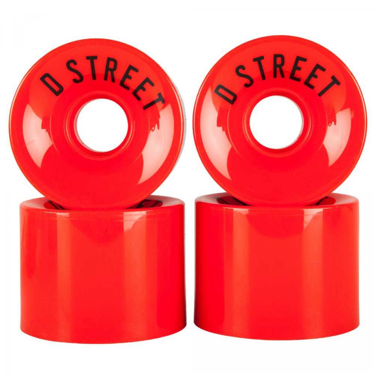Dstreet Ruote morbide per Skate Mini Cruiser- 78 A - 59mm x 45mm - pack 4 pz ROSSO Dstreet Ruote morbide Professionali