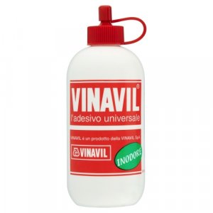 Colla Vinilica Vinavil Universale, Senza solventi, inodore, trasparente  dopo l'essiccazione. 250g Bianco