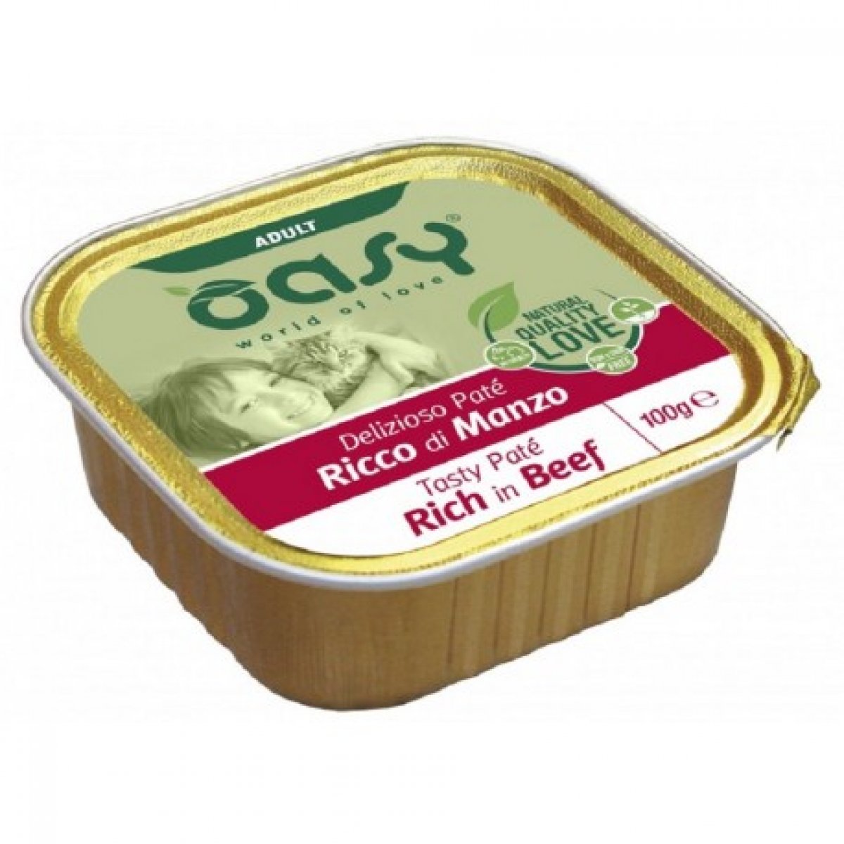 OASY GATTO WET DELIZIOSO PATE' MANZO 100GR