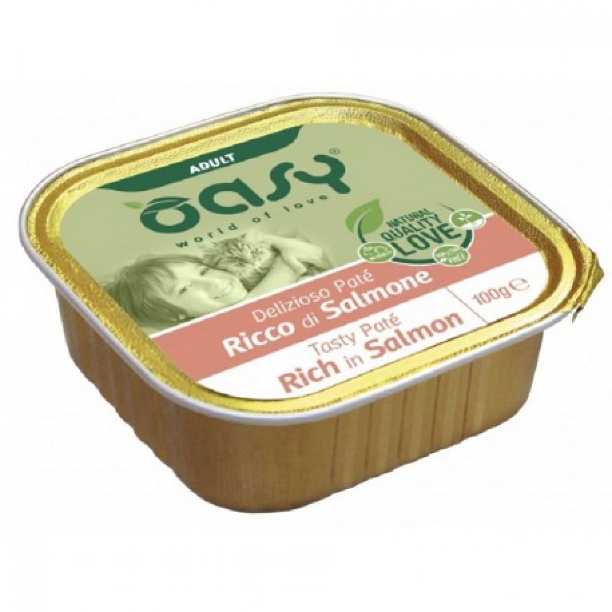 OASY GATTO WET DELIZIOSO PATE' SALMONE 100GR