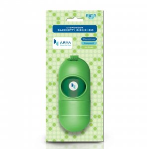 ARYA dispenser per sacchetti igienici BIODEGRADIBILI