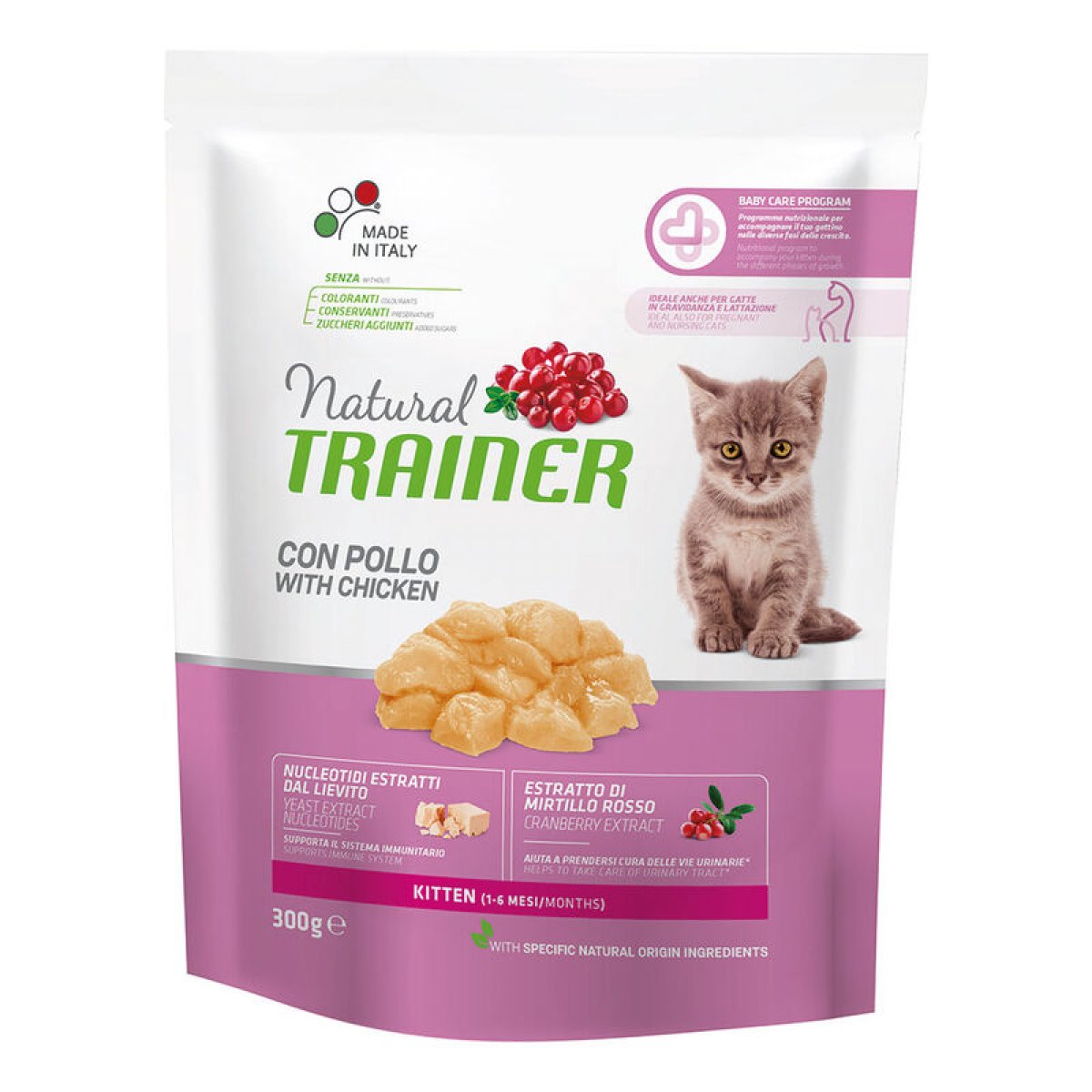 NATURAL TRAINER 300 gr crocchette per GATTINI al POLLO 