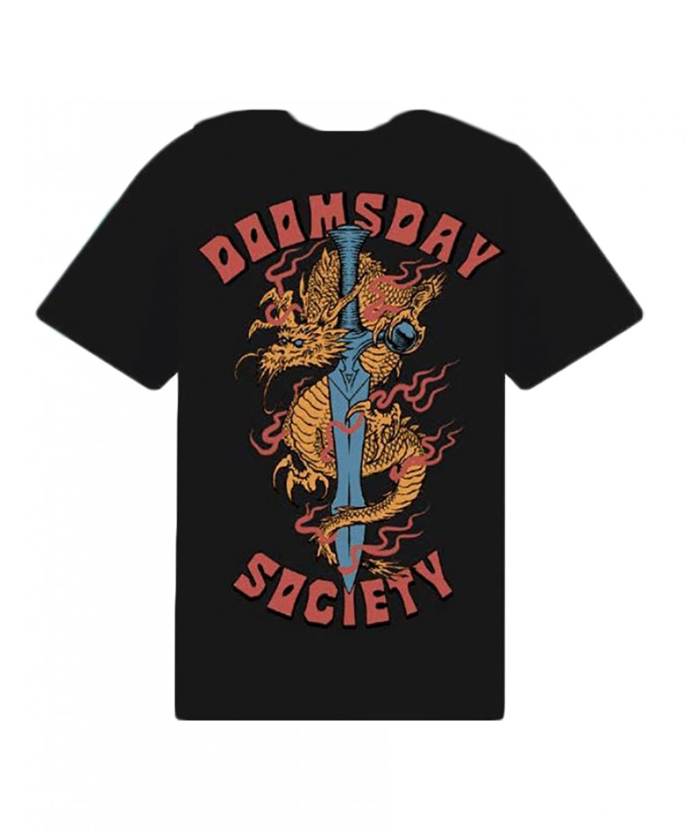 DOOMSDAY SOCIETY T-Shirt Dragon Black DOOMSDAY SOCIETY