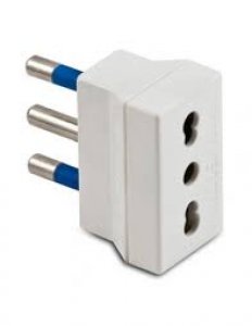 ADATTATORE SINGOLO 16A+T BIANCO