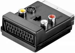 ADATTATORE PASSANTE SCART CON 3 RCA