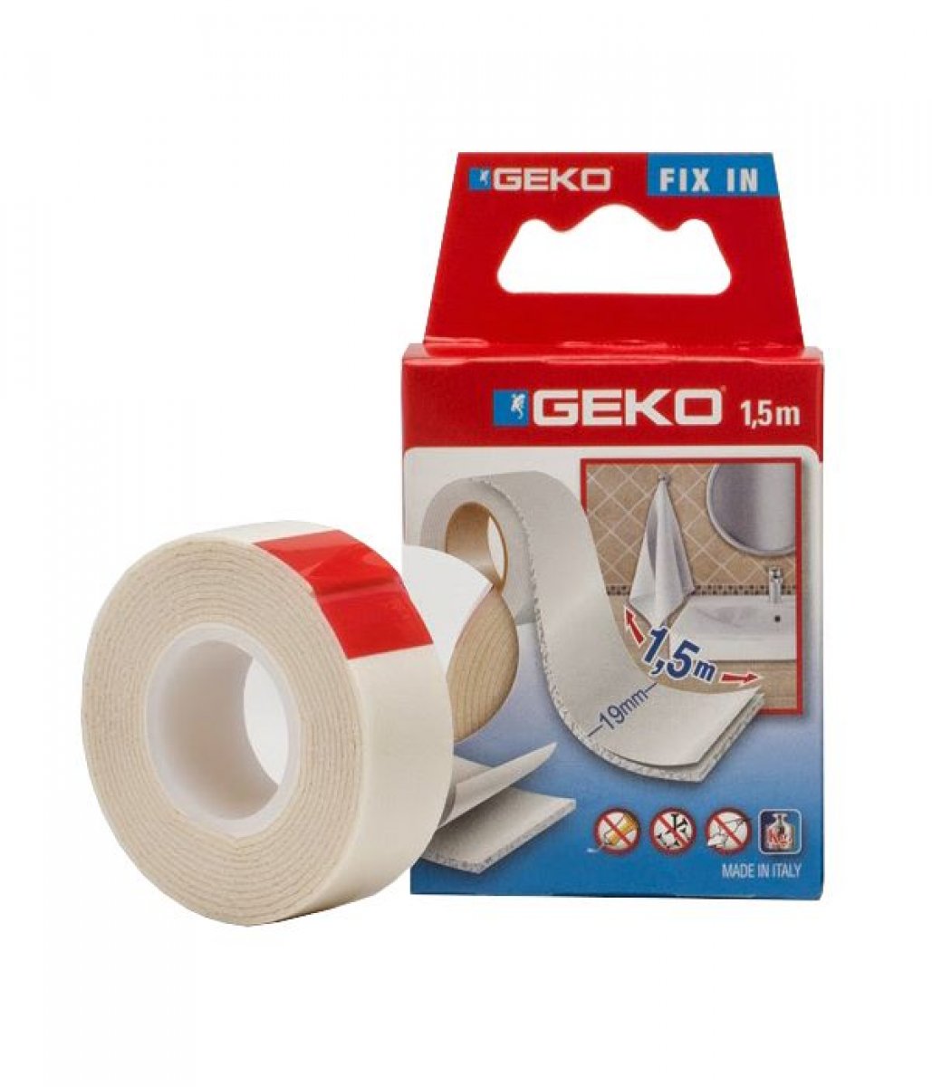 NASTRO NASTRO BIADESIVO SCHIUMA PER INTERNO MM 19 X 1,5 M BIANCO I GEKO