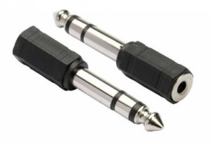 ADATTATORE AUDIO STEREO CONNETTORI 6,3MM MASCHIO A 3,5MM FEMMINA