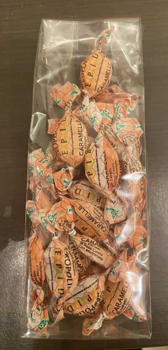 CARAMELLE EPID MIELE PROPOLI S/ZUCCH.A BASE DI PROPOLI ROSA CANINA DOLCIFICATO CON STEVIA E MALTO