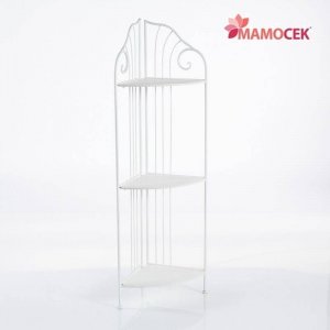 ETAGERE Libreria scaffale angoliera ferro bianco 3 mensole piani 33 h125 shabby