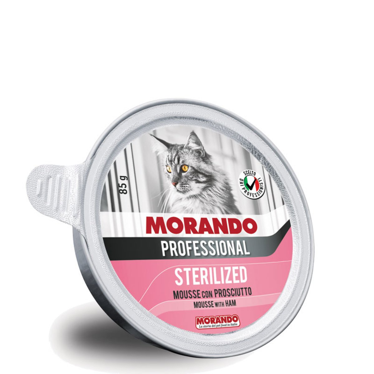 MORANDO gatto sterilizzato MOUSSE 85gr PROSCIUTTO 