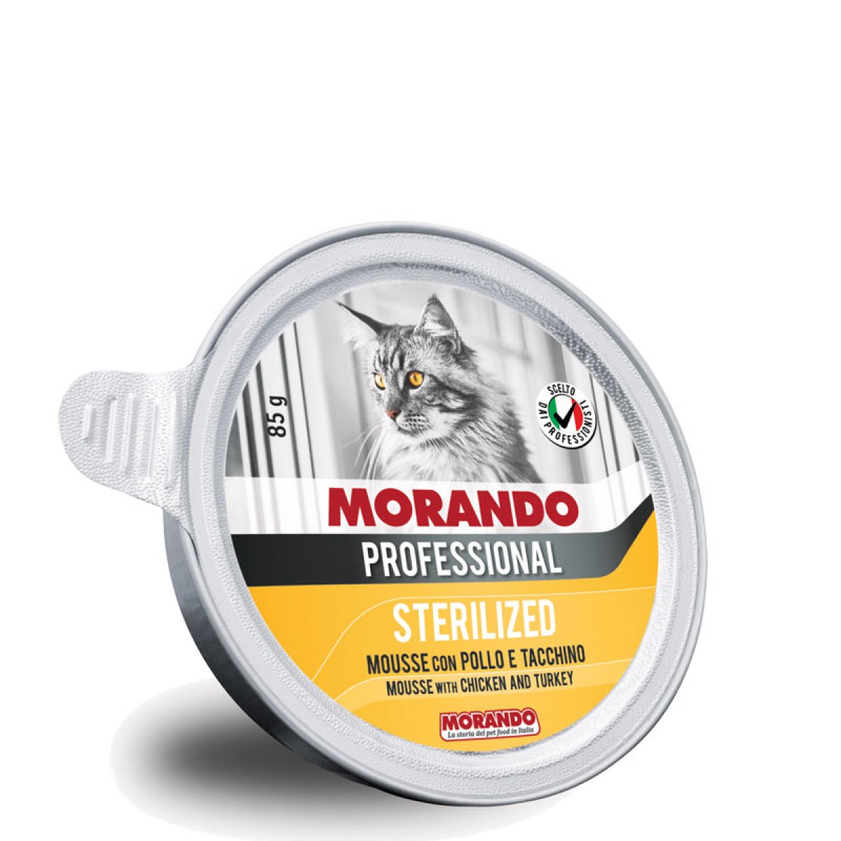 MORANDO gatto sterilizzato MOUSSE 85gr POLLO E TACCHINO 