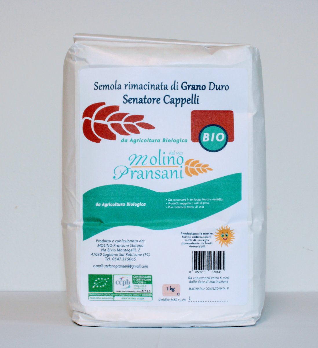 FARINA SEMOLATO RIMACINATO SENATORE CAPPELLI MOLINO STEFANO PRANSANI 2,5KG