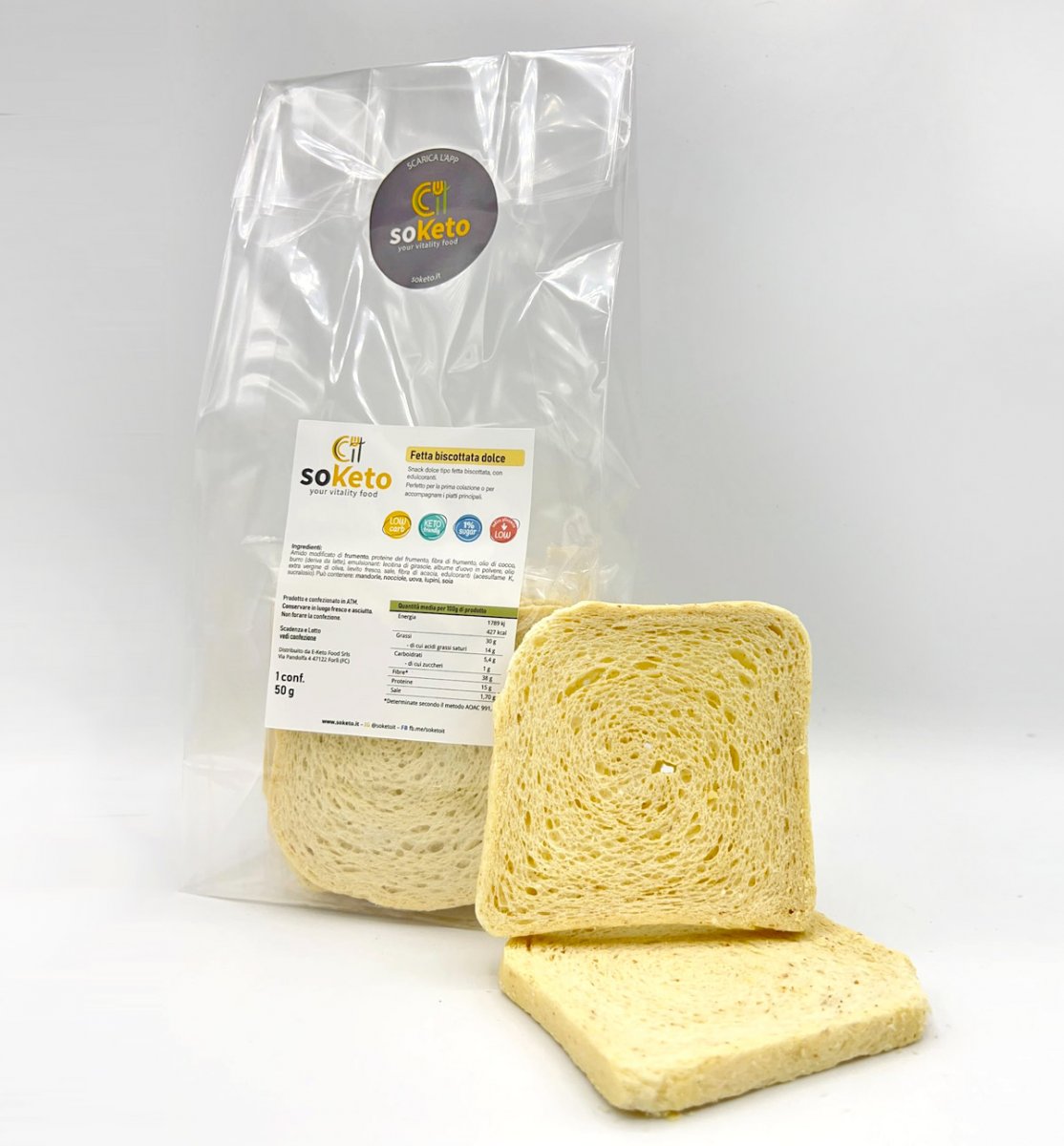 Biscofette SoKeto (conf. 3 pz 50 gr x 3) COLAZIONE CON 1% DI ZUCCHERI
