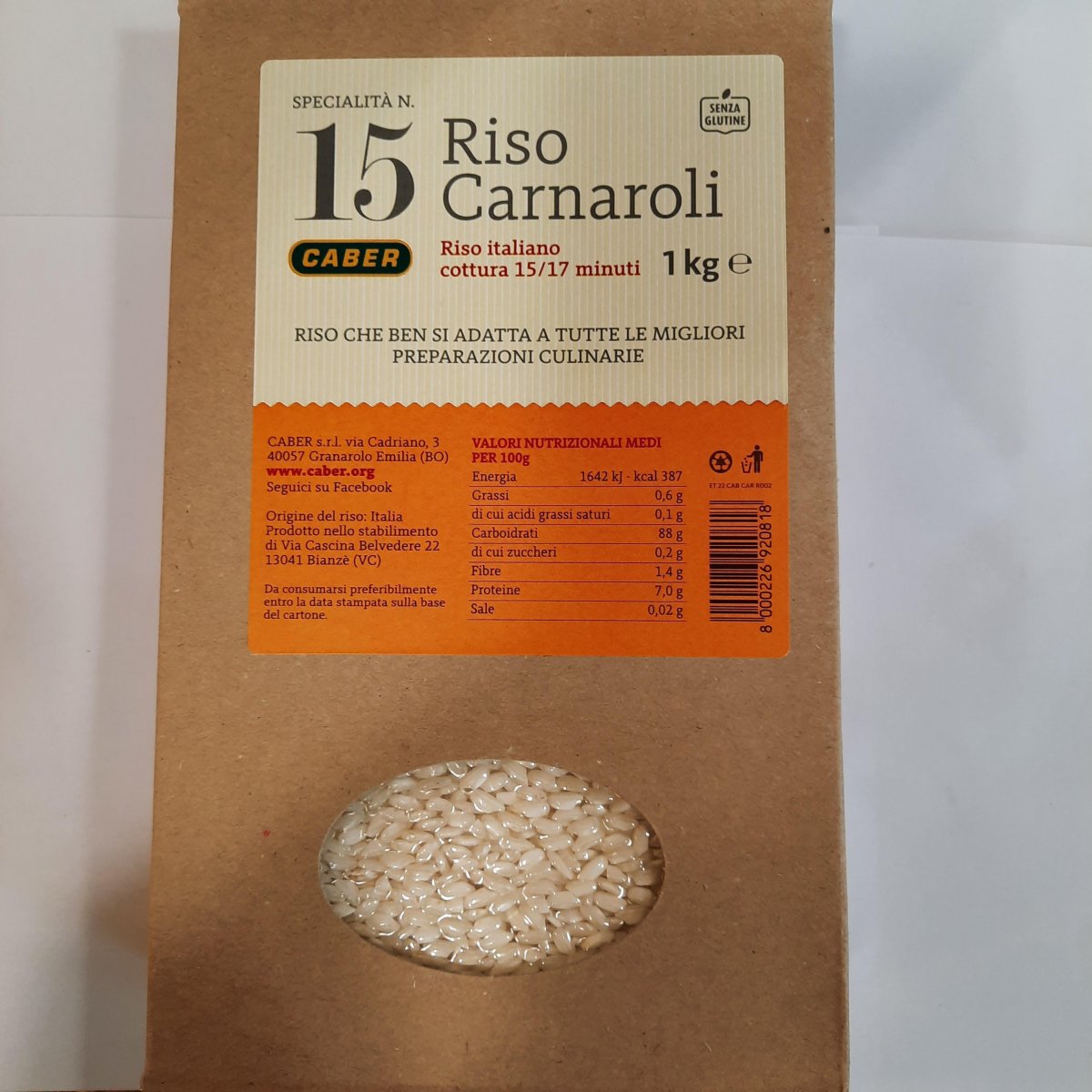 Riso Carnaroli Caber 1kg