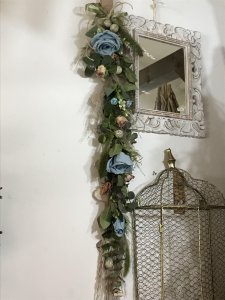 Festone fiori artificiali e secchi