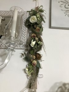 Festone fiori secchi e artificiali