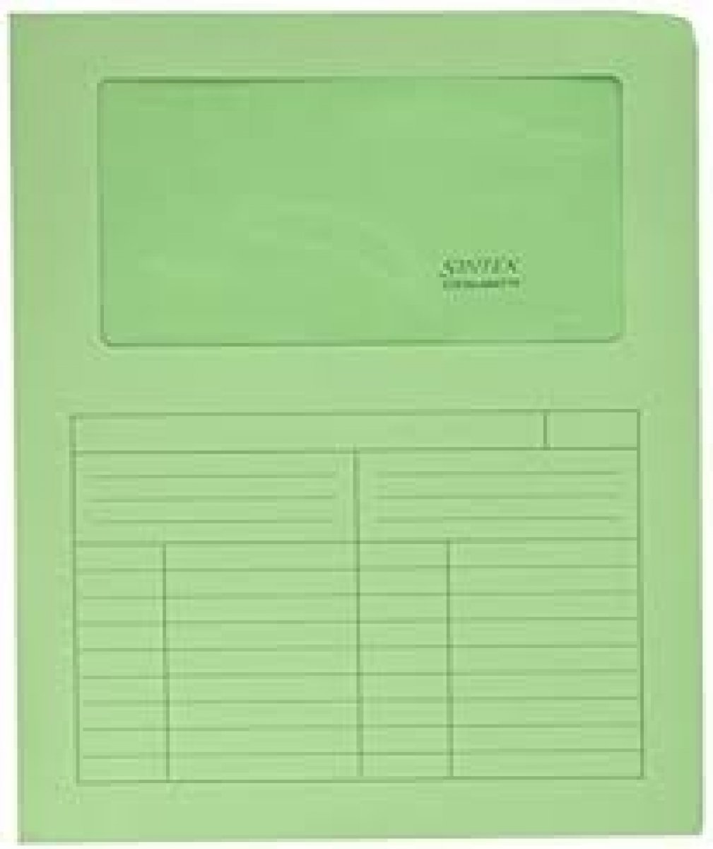 Cartelline a L con finestra 22x31cm - verde - conf. 50 pezzi 