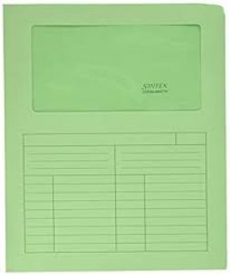 Cartelline a L con finestra 22x31cm - verde - conf. 50 pezzi