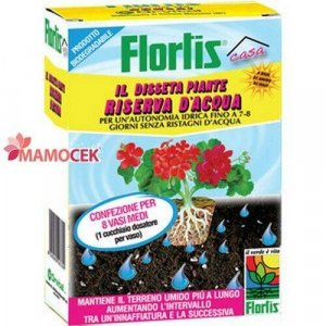 FLORTIS Il disseta piante granulare. Granuli solubili, riserva d'acqua per piante in vaso