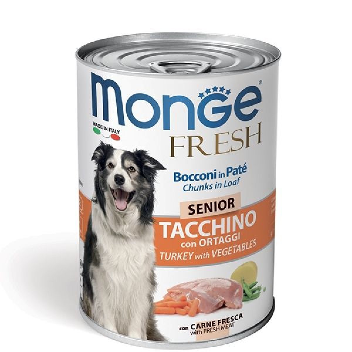 MONGE CANE UMIDO FRESH SENIOR TACCHINO 400GR
