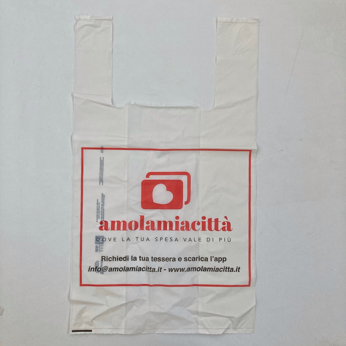 Sportine biodegradabili personalizzate 20X60 kg 4, circa 280 pezzi. Ordine minimo 30 scatole