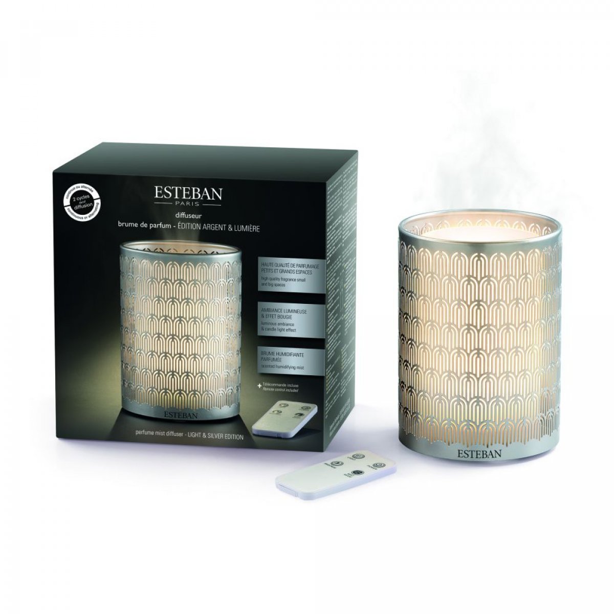 Diffusore di profumo Bruma Black & Light Esteban Paris - Silver