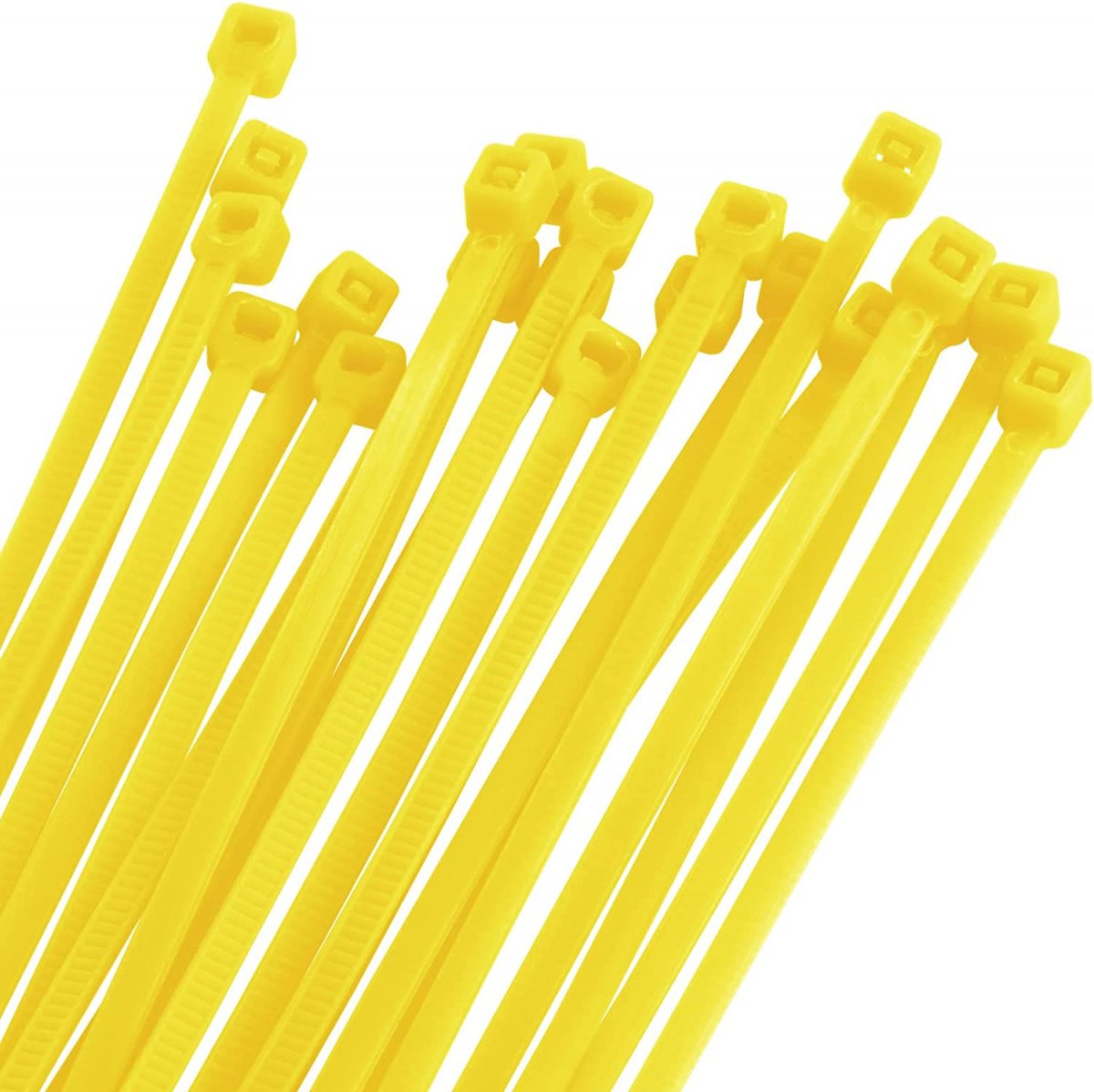 100 PEZZI FASCETTE PLASTICA COLORE GIALLO MM. 280x4.5 SAPI