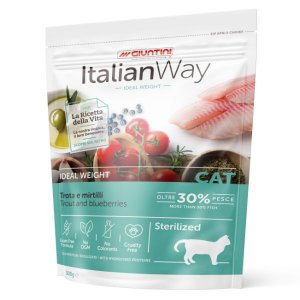 ITALIAN WAY IDEAL WEIGHT alimento per gatti adulti TROTA GRAIN FREE 300 gr
