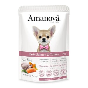 AMANOVA Dog Adult Umido Grain Free 100 gr - SALMONE E TACCHINO