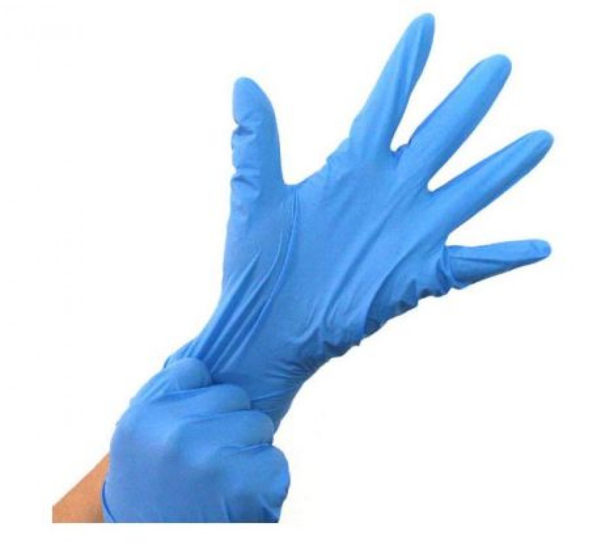 100 GUANTI BLU MONOUSO in NITRILE