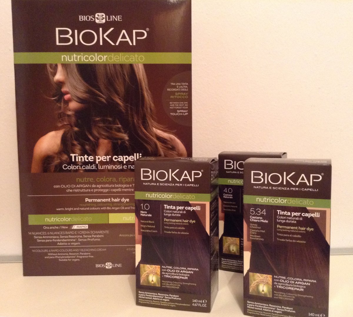 Tinta per Capelli 5.5 Castano Chiaro Mogano Nutricolor Delicato Bios Line