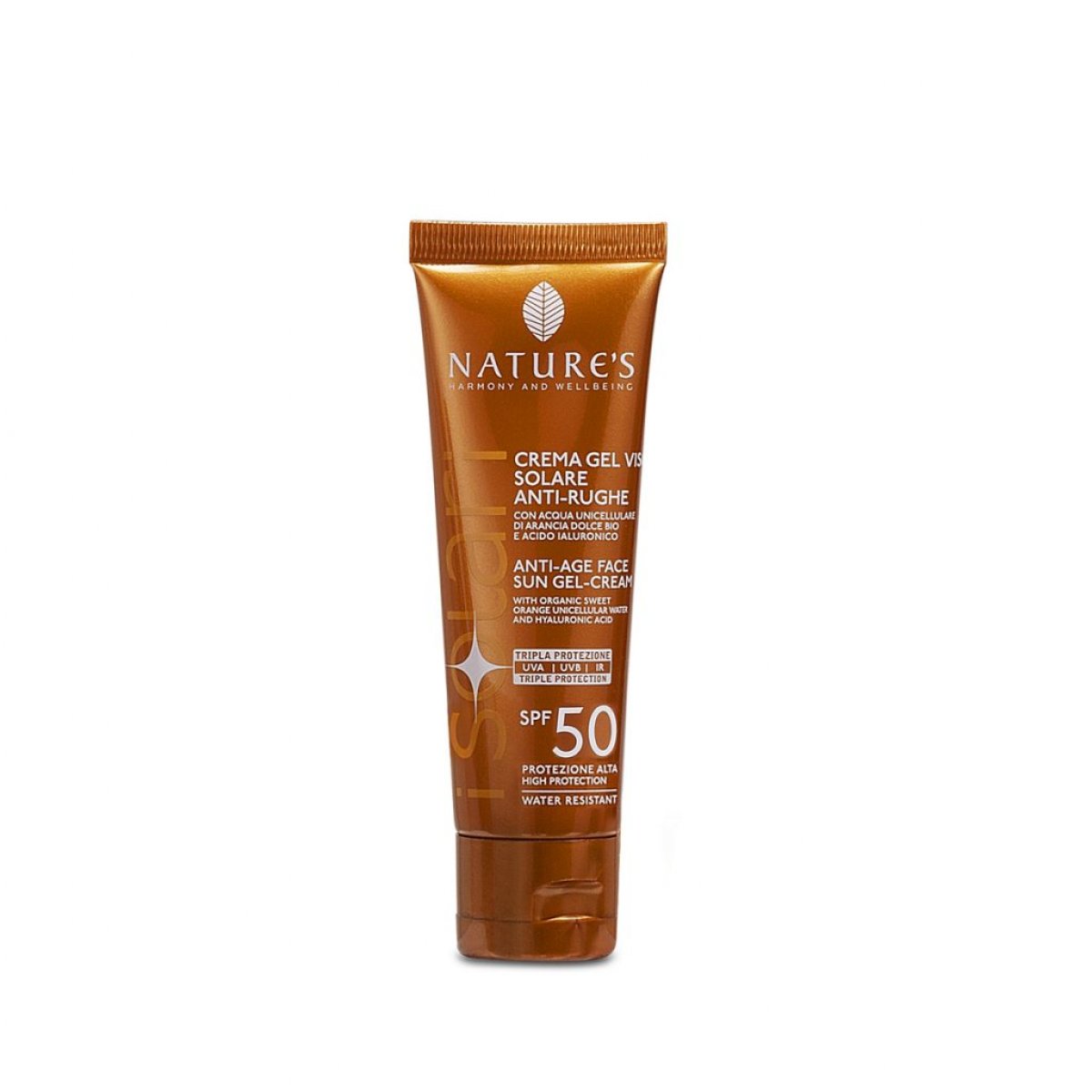 Crema-Gel Viso Solare Antirughe SPF 50 Nature's