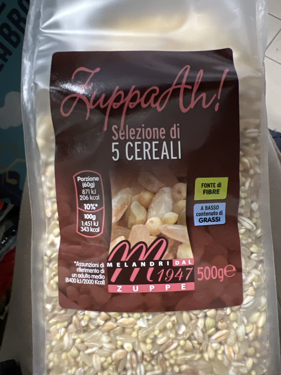 Zuppa 5 cereali secchi 500gr 