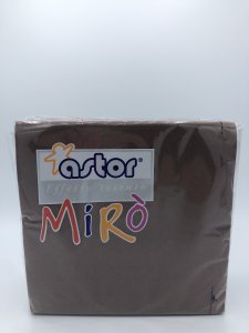 TOVAGLIOLO EFFETTO TESSUTO MIRO' MARRONE PZ 40