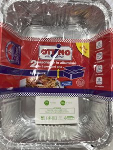 Vaschetta in alluminio 5 porzioni ALTA 65 cm confezione da 2 contenitori