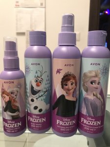 Set 4 prodotti Frozen corpo capelli e fragranza spray
